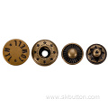 4pcs metal press snap button